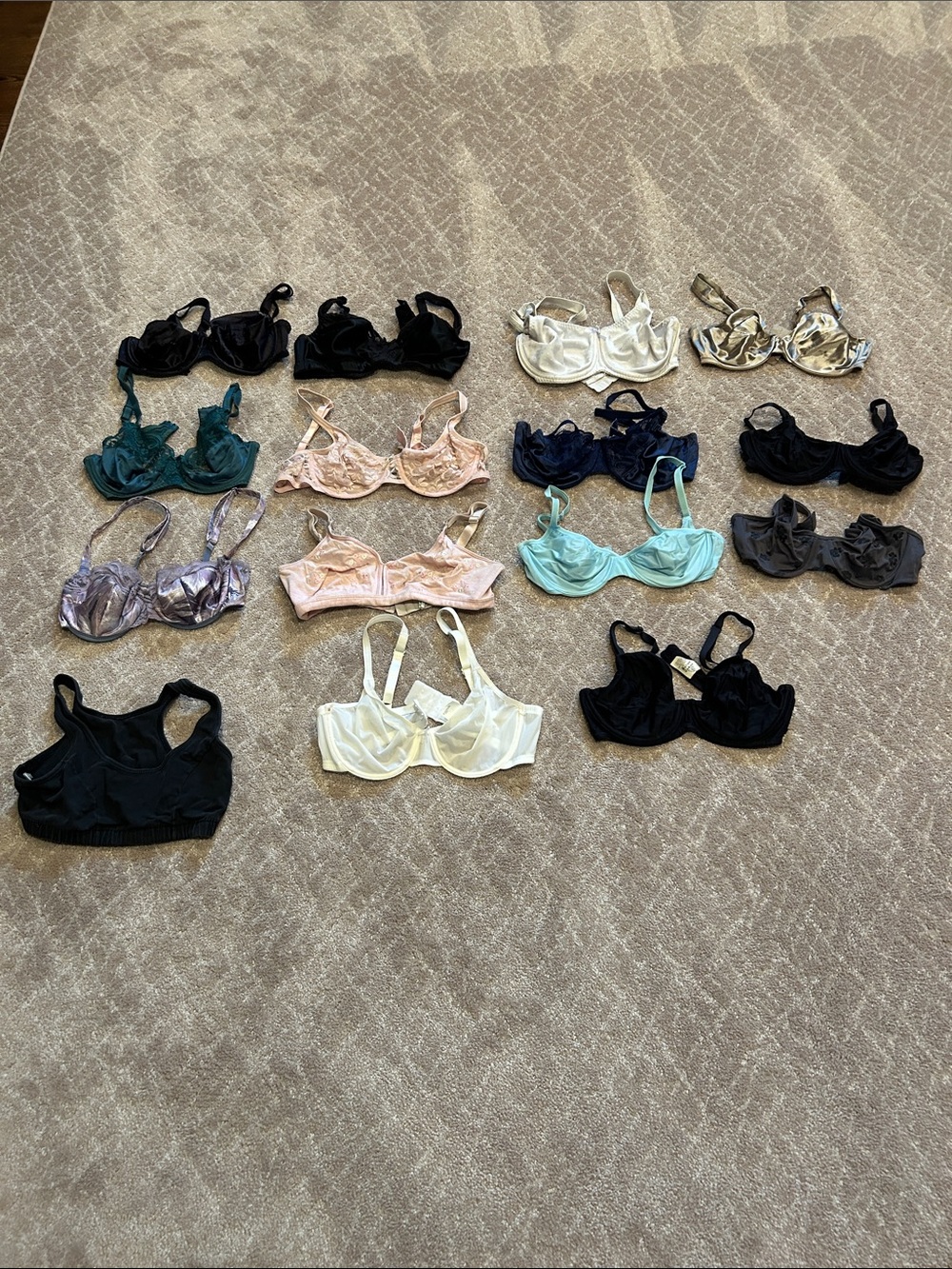 Assorted Women's Underwire Bras in Black, White, Nude, Teal, Navy, Mint & More